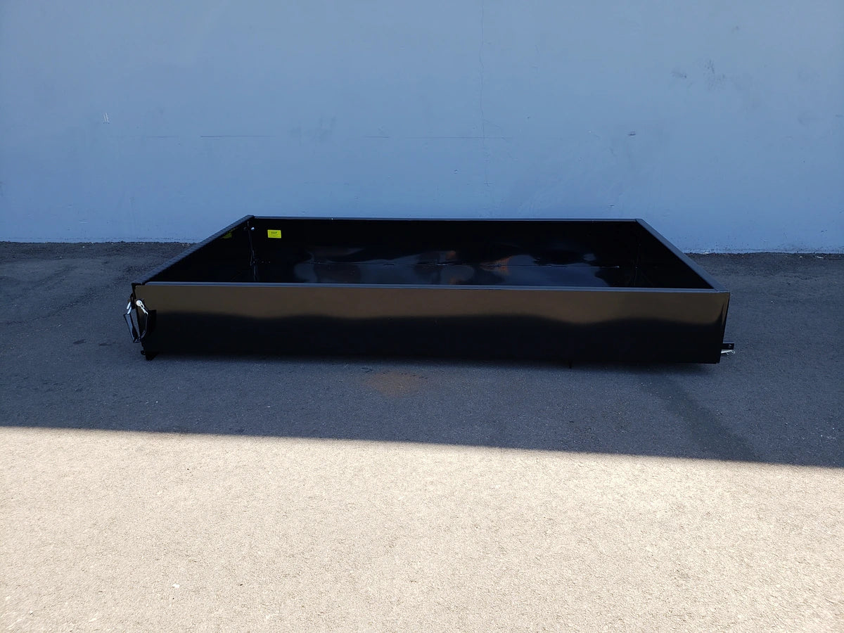 EZGO-RXV-UTIL72 EZ GO RXV EXTENDED UTILITY BOX flat black custom fabrication metal utility box designed for golf carts, ideal for cargo and specialty golf cart beds.