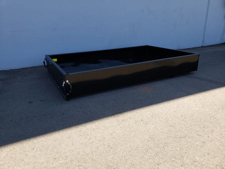 EZGO-RXV-UTIL72 EZ GO RXV EXTENDED UTILITY BOX custom fabricated for golf carts, a sturdy black metal cargo box designed for utility and specialty golf cart beds.