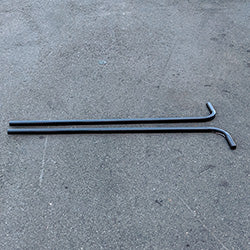 CART-RTS GENERIC GOLF CART REAR TOP SUPPORT metal rods designed for securing or supporting the rear top of a golf cart, shown on a gray concrete surface.