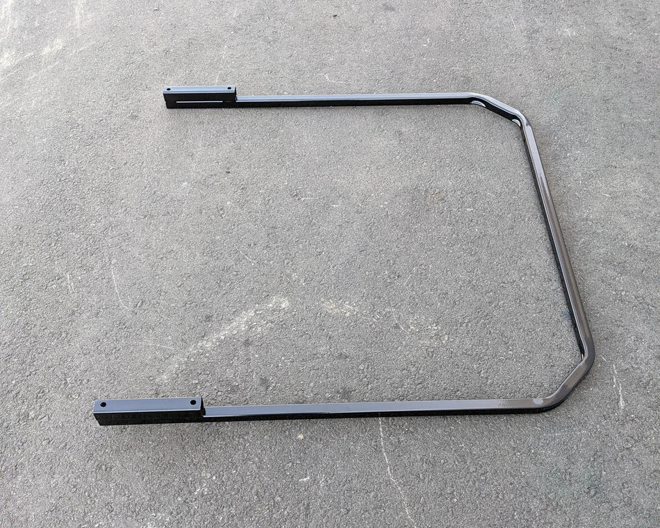 EZGO-TXTMED-UTIL-RTS EZ GO TXT / MEDALIST (ALL MODELS) REAR TOP SUPPORT FOR UTILITY BOX, a custom-fabricated black metal frame designed for golf cart utility box reinforcement.