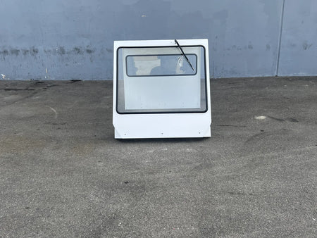 White SCE-TDBIG-CAB-ND CAB ENCLOSURE FOR TAYLOR DUNN BIGFOOT, NO DOORS, with clear window and wiper, designed for custom fabrication for golf carts.