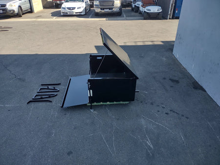YAM-DRIVE2-CARGO31 YAMAHA DRIVE 2 LOCKING CARGO BOX with custom fabrication for golf carts, designed as a secure utility storage box suitable for carrying golf cart accessories and cargo.