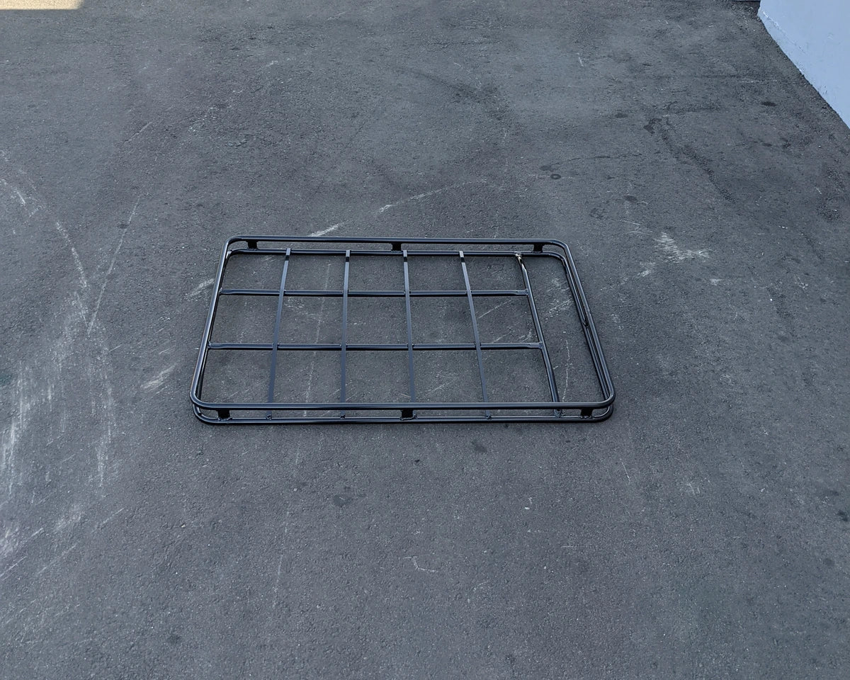 EZGO-2FIVE-49RR3 EZ GO 2 FIVE ROOF RACK custom fabrication designed for golf carts, featuring a durable metal grid structure for carrying cargo and accessories.