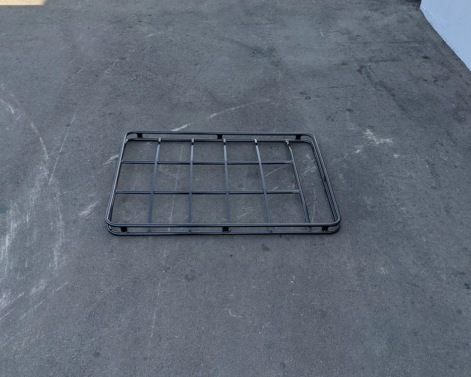 EZGO-2FIVE-49RR3 EZ GO 2 FIVE ROOF RACK custom fabrication designed for golf carts, featuring a durable metal grid structure for carrying cargo and accessories.