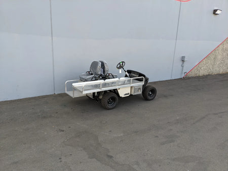 EZGO-EMT-84X24 EMT GOLF CART BED CONVERSION FOR EZ GO TXT GOLF CART featuring custom fabrication with a flatbed design for utility, specialty golf cart beds, and cargo transport.