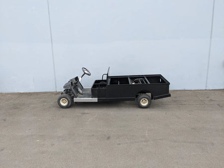 YAM-UMAX-ST-FLAT-72 Yamaha Umax 6 foot Flatbed Conversion showing custom fabrication for golf carts with a sturdy flatbed cargo area and utility design.