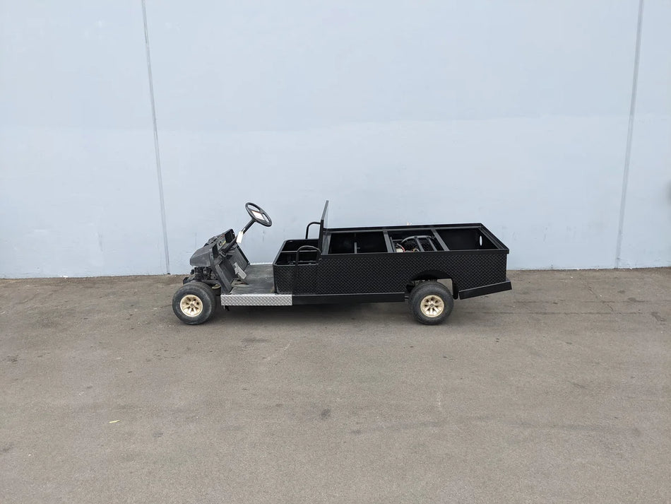 YAM-UMAX-ST-FLAT-72 Yamaha Umax 6 foot Flatbed Conversion showing custom fabrication for golf carts with a sturdy flatbed cargo area and utility design.