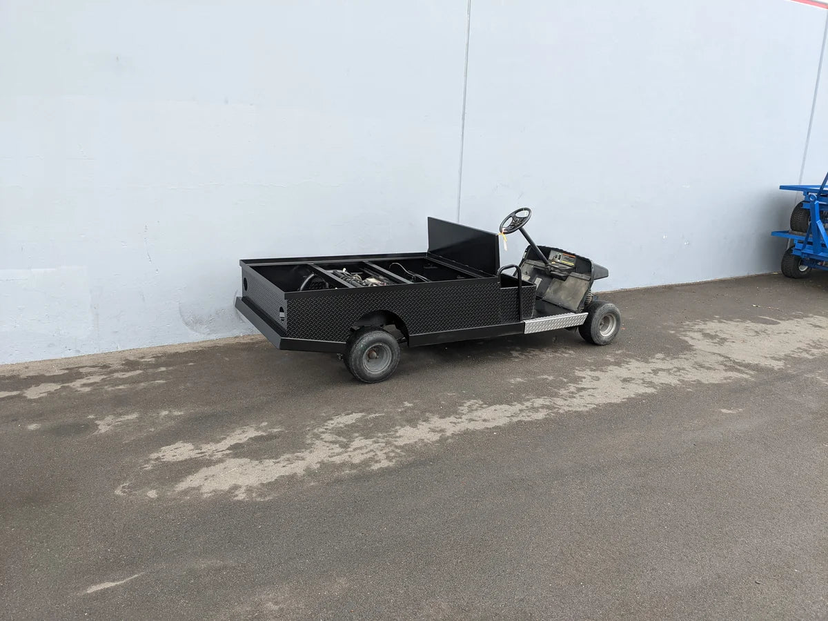 YAM-UMAX-ST-FLAT-72 Yamaha Umax 6 foot Flatbed Conversion custom fabricated for golf carts, featuring a durable flatbed cargo area ideal for utility and specialty golf cart beds.
