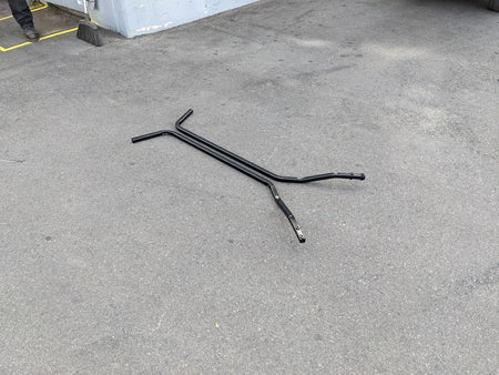 CC-ONWARD-FTS CLUB CAR ONWARD FRONT TOP SUPPORT black metal frame piece designed for golf cart accessories and utility enhancement.