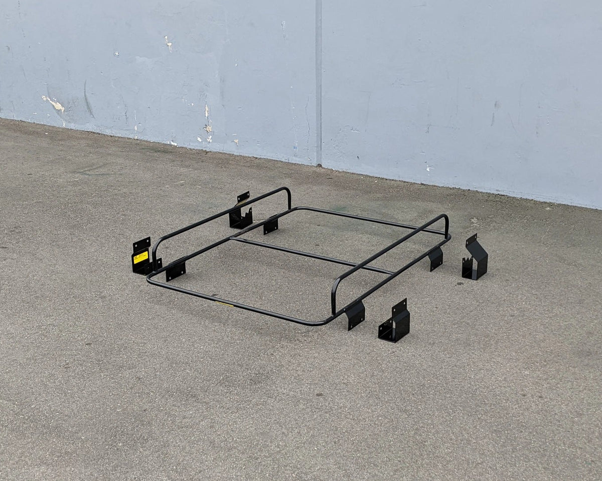 ACG-TSPORT-50LR AMERICAN CUSTOM GOLF CAR T-SPORT LADDER RACK metal frame with mounting brackets designed for securely carrying cargo and accessories on golf carts.