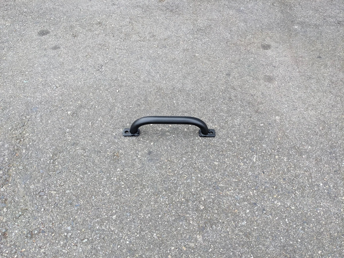 GRAB HANDLE 7″ multi-purpose heavy-duty bolt-on handle in black, designed for custom fabrication on golf carts, ideal for utility boxes and cargo applications.