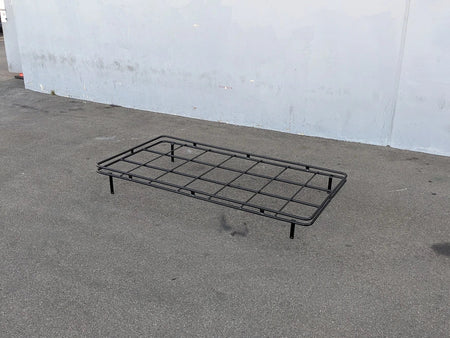 EVO-CLASSIC2-6PASS-84RR3 EVOLUTION CLASSIC 6 PASSENGER ROOF RACK designed with custom fabrication for golf carts, featuring a sturdy black metal frame suited for cargo and utility hauling.